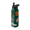 Miami Hurricanes Quencher Bottle 34oz Stainless Steel Dreamweave