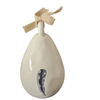 Rae Dunn "REST" Tear Drop Ceramic Bird House W/ Feather Artisian Collection New