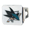 NHL - San Jose Sharks Color Hitch Cover - Chrome 3.4"x4"