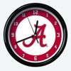 Alabama Crimson Tide 12" Team Black Rim Clock
