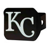 Kansas City Royals Black Metal Hitch Cover with Metal 3D Emblem KC Cap Logo