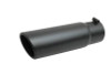 Gibson Black Ceramic Coated Rolled Edge Angle Cut Exhaust Tip 3.5" Inlet 4" Outlet 12" Length – 500645-B