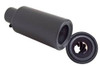 Gibson Black Ceramic Rolled Edge Angle Quiet Tip – 4" Outlet, 2.25" Inlet, 12" Length, Clamp-On – 500659-B
