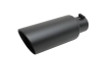 Gibson Black Ceramic Coated Rolled Edge Angle Cut Exhaust Tip 3" Inlet 5" Outlet 12" Length – 500661-B
