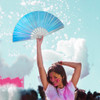 Metallic Blue X-Large Hand Fan