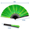 Metallic Teal X-Large Hand Fan