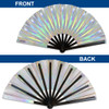 Metallic Silver X-Large Hand Fan