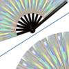 Metallic Silver X-Large Hand Fan