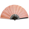 Glitter Rose Gold X-Large Hand Fan