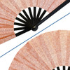 Glitter Rose Gold X-Large Hand Fan