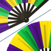 Mardi Gras (Stripes) X-Large Hand Fan