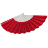 Glitter Red Small Hand Fan (Clear Handle)