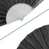 Glitter Black Small Hand Fan (Clear Handle