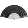 Glitter Black Small Hand Fan (Clear Handle