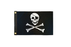 Pirate 12x18 Inch Boat & Off-Road Whip Flag – Jolly Roger Flag for UTV, SXS, Dune Buggy & Marine Use