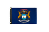 Michigan 12x18 Inch Boat & Off-Road Whip Flag – State Flag for UTV, SXS, Dune Buggy & Marine Use