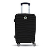 Green Bay Packers Color Blitz 21-Inch Hard-Shell Carry-On Spinner Luggage with TSA Lock - Black