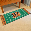 Cincinnati Bengals Football Field Runner Striped B Priamry Logo Green
