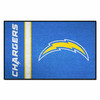 Los Angeles Chargers Starter Mat Accent Rug Uniform Style - 19in. x 30in. Bolt Primary Logo & Wordmark