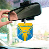Los Angeles Chargers Air Freshener 2-pk Chargers Primary Logo Blue & Yellow