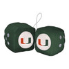 Miami Hurricanes Fuzzy Dice (New Style)