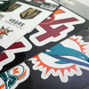 Arizona Cardinals Decal 3-pk 3 Various Logos / Wordmark Red