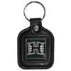Hawaii Warriors Square Leatherette Key Chain