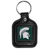 Michigan State Spartans Square Leatherette Key Chain