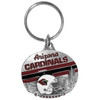 Arizona Cardinals Oval Carved Metal Key Chain