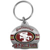San Francisco 49ers Oval Carved Metal Key Chain