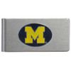 Michigan Wolverines Brushed Metal Money Clip