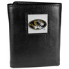 Missouri Tigers Deluxe Leather Tri-fold Wallet Packaged in Gift Box