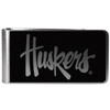 Nebraska Cornhuskers Black and Steel Money Clip