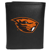 Oregon St. Beavers Leather Tri-fold Wallet, Large Logo