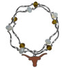 Texas Longhorns Crystal Bead Bracelet