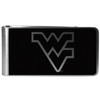 W. Virginia Mountaineers Black and Steel Money Clip