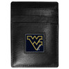 W. Virginia Mountaineers Leather Money Clip/Cardholder