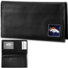 Denver Broncos Deluxe Leather Checkbook Cover