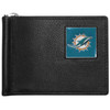 Miami Dolphins Leather Bill Clip Wallet