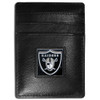 Las Vegas Raiders Leather Money Clip/Cardholder Packaged in Gift Box