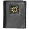 Boston Bruins¬Æ Deluxe Leather Tri-fold Wallet Packaged in Gift Box