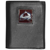 Colorado Avalanche¬Æ Deluxe Leather Tri-fold Wallet Packaged in Gift Box
