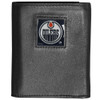 Edmonton Oilers¬Æ Deluxe Leather Tri-fold Wallet Packaged in Gift Box