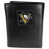 Pittsburgh Penguins¬Æ Deluxe Leather Tri-fold Wallet Packaged in Gift Box