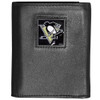 Pittsburgh Penguins¬Æ Deluxe Leather Tri-fold Wallet