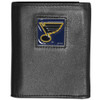 St. Louis Blues¬Æ Deluxe Leather Tri-fold Wallet Packaged in Gift Box