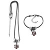 Texas A & M Aggies Euro Bead Necklace and Bracelet Set