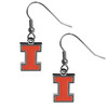Illinois Fighting Illini Chrome Dangle Earrings