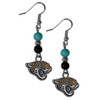 Jacksonville Jaguars Fan Bead Dangle Earrings