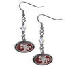 San Francisco 49ers Crystal Dangle Earrings